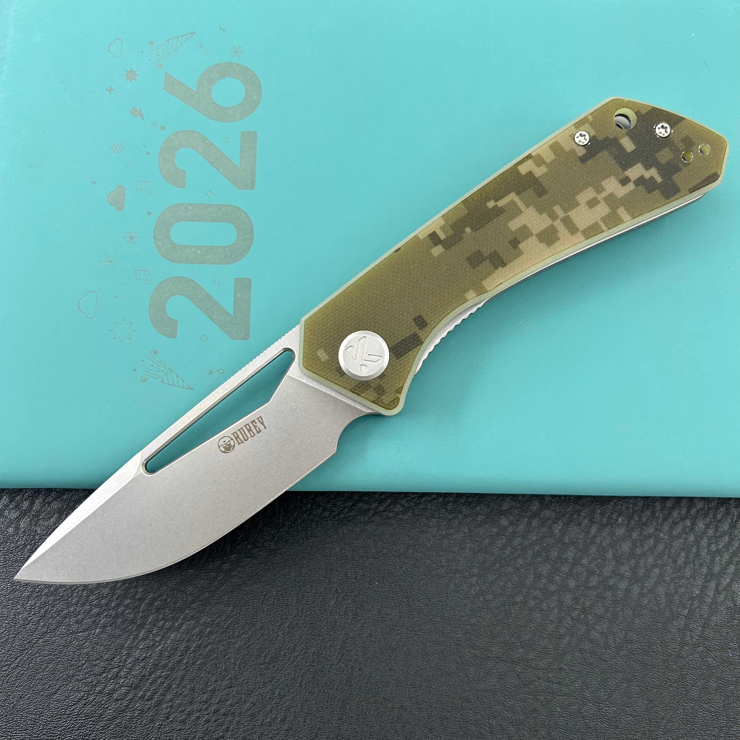 KUBEY Knife KU331K Thalia Linerlock Camouflage 14C28N Folding Knife