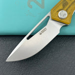 KUBEY Knife KU331Q Thalia Linerlock Ultem 14C28N Folding Knife