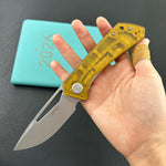 KUBEY Knife KU331Q Thalia Linerlock Ultem 14C28N Folding Knife