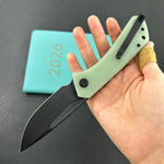 KUBEY Knife KU331N Thalia Linerlock Black Jade 14C28N Folding Knife