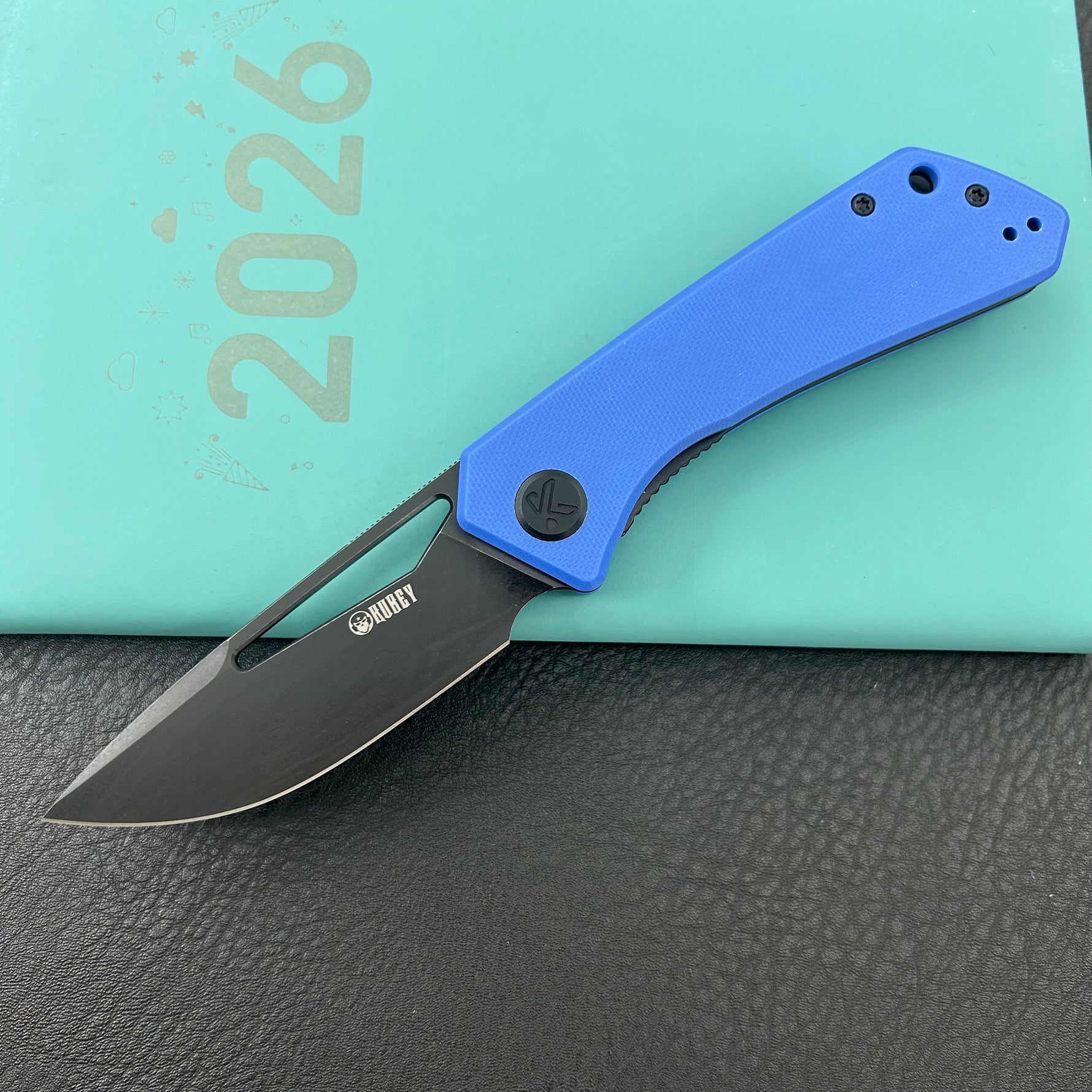 KUBEY Knife KU331P Thalia Linerlock Black Tan 14C28N Folding Knife