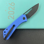 KUBEY Knife KU331P Thalia Linerlock Black Tan 14C28N Folding Knife