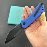 KUBEY Knife KU331P Thalia Linerlock Black Tan 14C28N Folding Knife