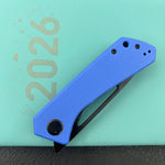 KUBEY Knife KU331P Thalia Linerlock Black Tan 14C28N Folding Knife