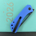 KUBEY Knife KU331P Thalia Linerlock Black Tan 14C28N Folding Knife