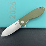 KUBEY Knife KU358R Master Chief Linerlock Green Micarta  14C28N Folding Knife