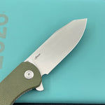 KUBEY Knife KU358R Master Chief Linerlock Green Micarta  14C28N Folding Knife