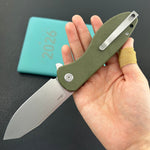 KUBEY Knife KU358R Master Chief Linerlock Green Micarta  14C28N Folding Knife