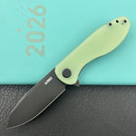 KUBEY Knife KU358Q Master Chief Linerlock Black Jade  14C28N Folding Knife