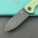 KUBEY Knife KU358Q Master Chief Linerlock Black Jade  14C28N Folding Knife