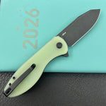 KUBEY Knife KU358Q Master Chief Linerlock Black Jade  14C28N Folding Knife