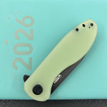 KUBEY Knife KU358Q Master Chief Linerlock Black Jade  14C28N Folding Knife
