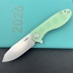 KUBEY Knife KU358L Master Chief Linerlock Jade  14C28N Folding Knife