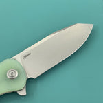 KUBEY Knife KU358L Master Chief Linerlock Jade  14C28N Folding Knife
