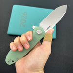 KUBEY Knife KU358L Master Chief Linerlock Jade  14C28N Folding Knife