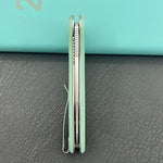 KUBEY Knife KU358L Master Chief Linerlock Jade  14C28N Folding Knife