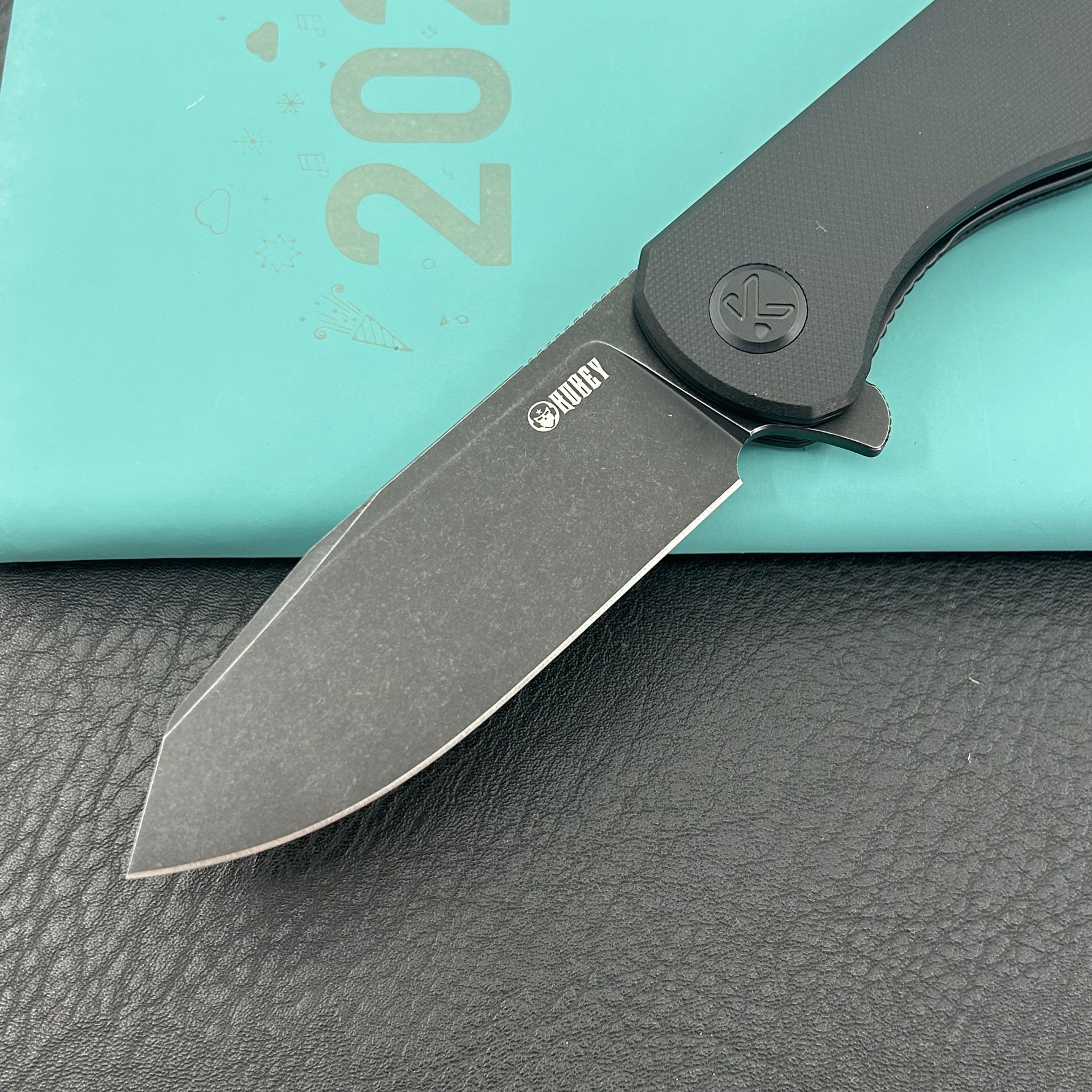 KUBEY Knife KU358N Master Chief Linerlock Blackout  14C28N Folding Knife