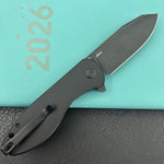 KUBEY Knife KU358N Master Chief Linerlock Blackout  14C28N Folding Knife