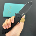KUBEY Knife KU358N Master Chief Linerlock Blackout  14C28N Folding Knife