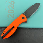 KUBEY Knife KU358O Master Chief Linerlock Black Orange  14C28N Folding Knife