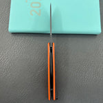 KUBEY Knife KU358O Master Chief Linerlock Black Orange  14C28N Folding Knife