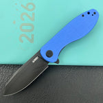 KUBEY Knife KU358P Master Chief Linerlock Black Blue  14C28N Folding Knife