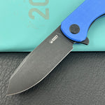 KUBEY Knife KU358P Master Chief Linerlock Black Blue  14C28N Folding Knife