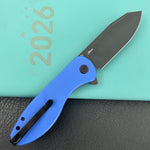 KUBEY Knife KU358P Master Chief Linerlock Black Blue  14C28N Folding Knife