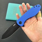 KUBEY Knife KU358P Master Chief Linerlock Black Blue  14C28N Folding Knife