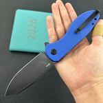 KUBEY Knife KU358P Master Chief Linerlock Black Blue  14C28N Folding Knife