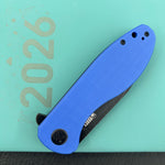 KUBEY Knife KU358P Master Chief Linerlock Black Blue  14C28N Folding Knife