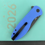 KUBEY Knife KU358P Master Chief Linerlock Black Blue  14C28N Folding Knife