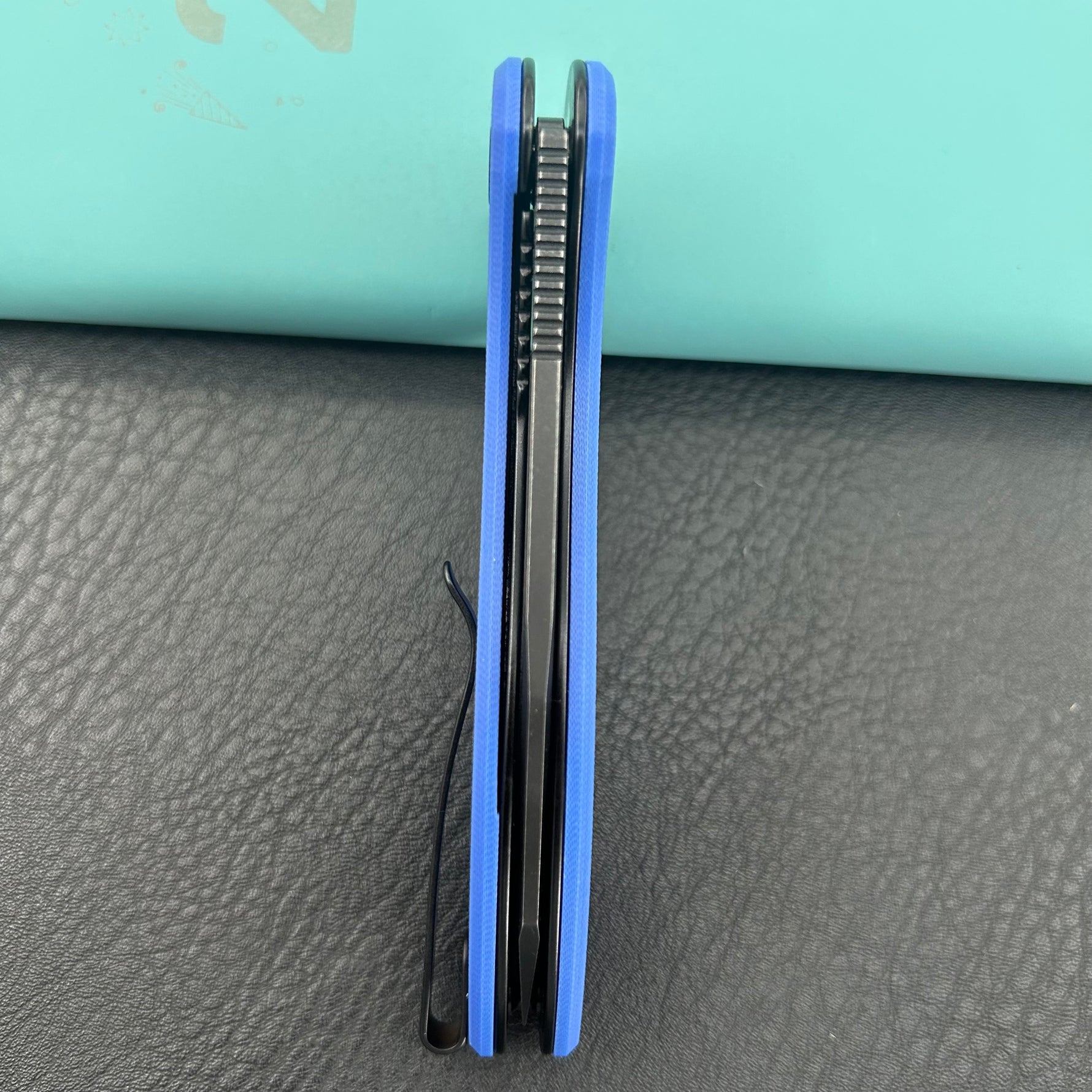 KUBEY Knife KU358P Master Chief Linerlock Black Blue  14C28N Folding Knife