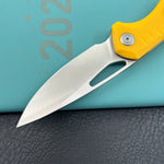 KUBEY Knife KU324J Doris Linerlock Yellow 14C28N Folding Knife