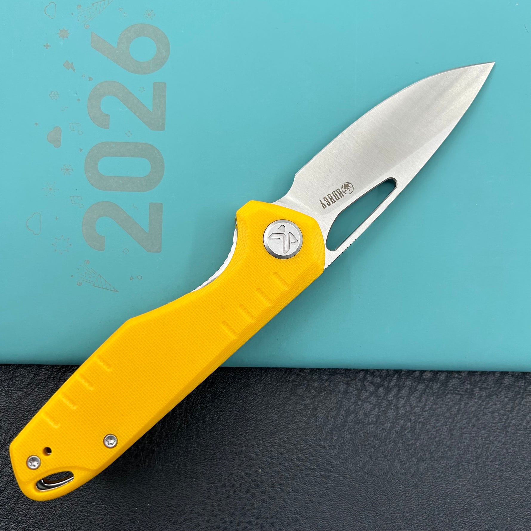 KUBEY Knife KU324J Doris Linerlock Yellow 14C28N Folding Knife