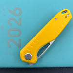 KUBEY Knife KU324J Doris Linerlock Yellow 14C28N Folding Knife