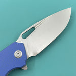 KUBEY  Knife KU322-1A Tityus Linerlock Blue Micarta  14C28N Folding Knife