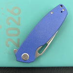KUBEY  Knife KU322-1A Tityus Linerlock Blue Micarta  14C28N Folding Knife