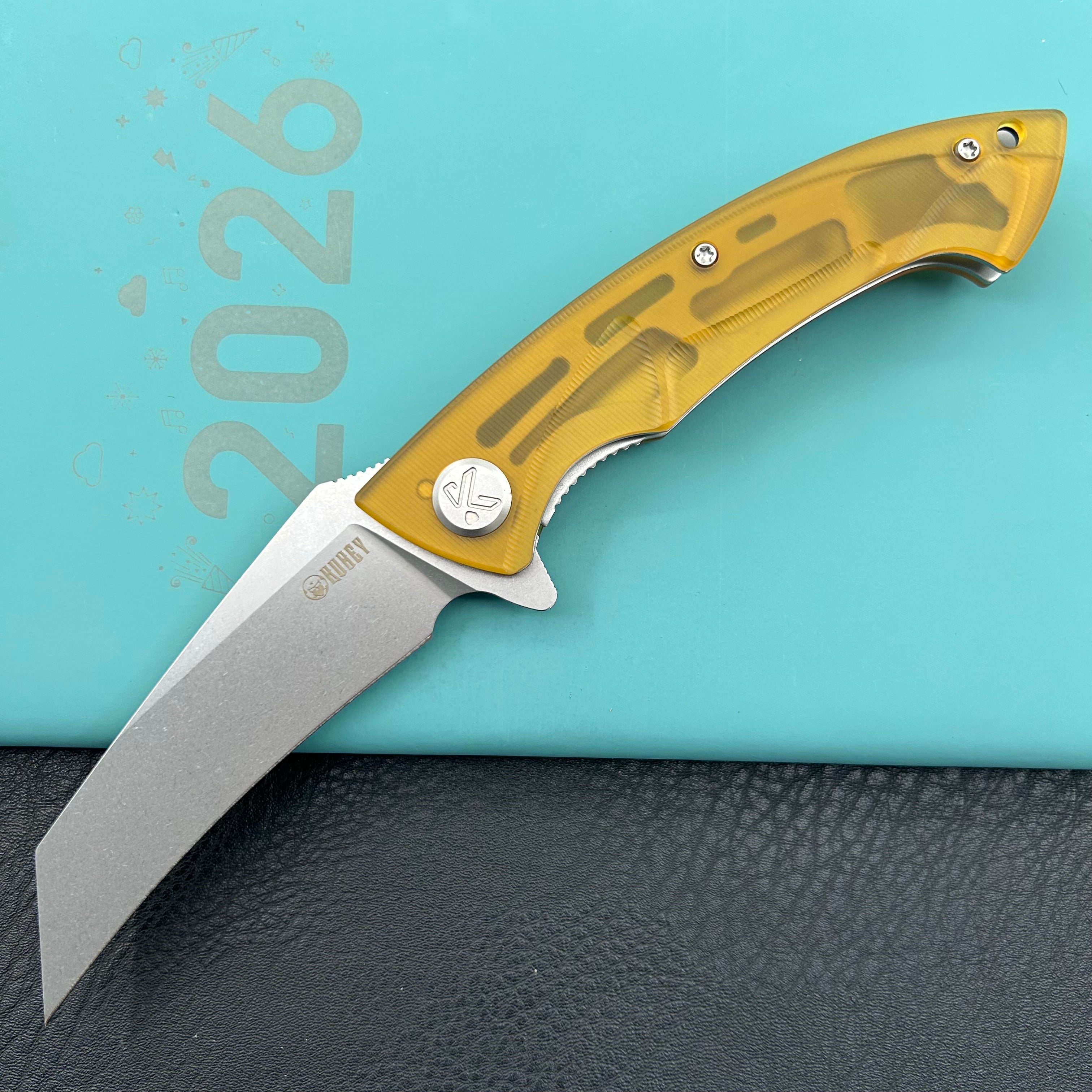 KUBEY  Knife KU212L Anteater Linerlock Ultem   14C28N Folding Knife