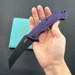 KUBEY  Knife KU212M Anteater Linerlock Black Purple   14C28N Folding Knife