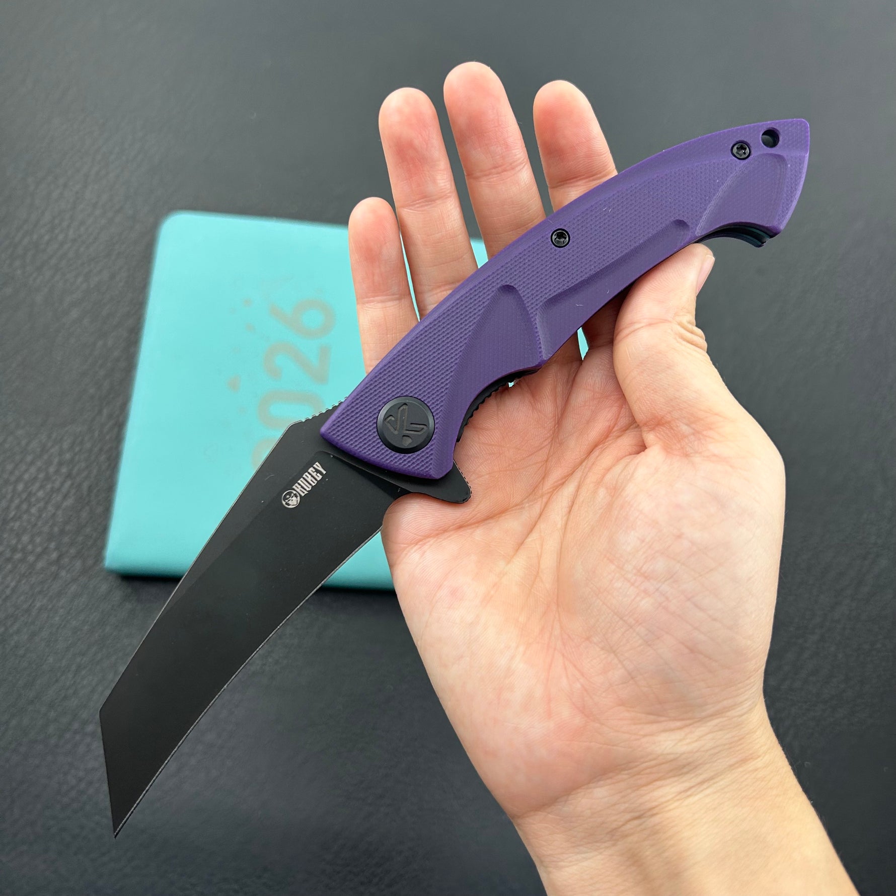 KUBEY  Knife KU212M Anteater Linerlock Black Purple   14C28N Folding Knife