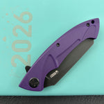 KUBEY  Knife KU212M Anteater Linerlock Black Purple   14C28N Folding Knife