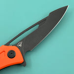 KUBEY Knife KU345N Merced Linerlock Black Orange  14C28N Folding Knife