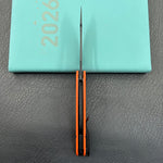 KUBEY Knife KU345N Merced Linerlock Black Orange  14C28N Folding Knife