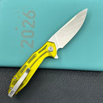 KUBEY  Knife KU117T Nova Linelock Polycarbonate 14C28N Folding Knife