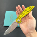 KUBEY  Knife KU117T Nova Linelock Polycarbonate 14C28N Folding Knife