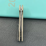 KUBEY  Knife KU117R Nova Linelock Tan   14C28N Folding Knife