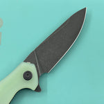 KUBEY  Knife KU117O Nova Linelock Jade 14C28N Folding Knife