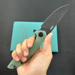 KUBEY  Knife KU117O Nova Linelock Jade 14C28N Folding Knife