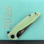 KUBEY  Knife KU117O Nova Linelock Jade 14C28N Folding Knife